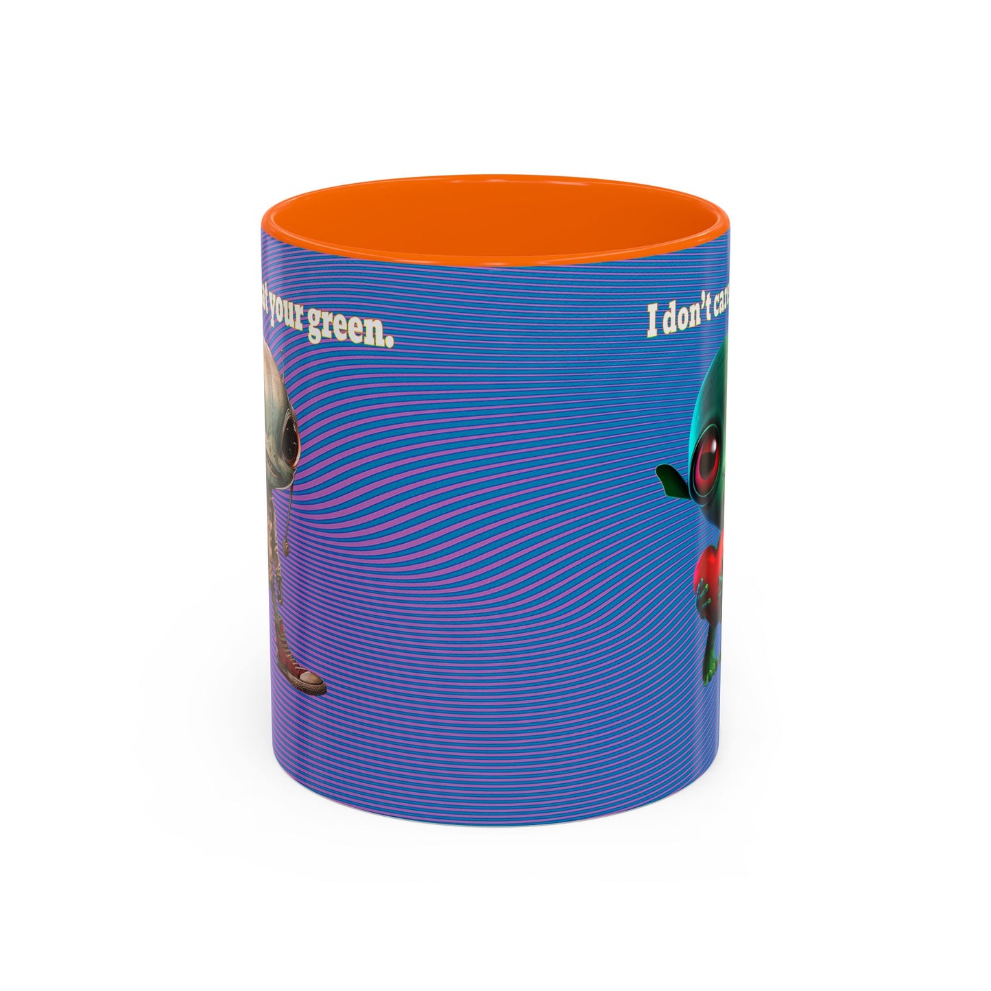 I don't care that your grey - Accent Mug (light blue-purple wave)