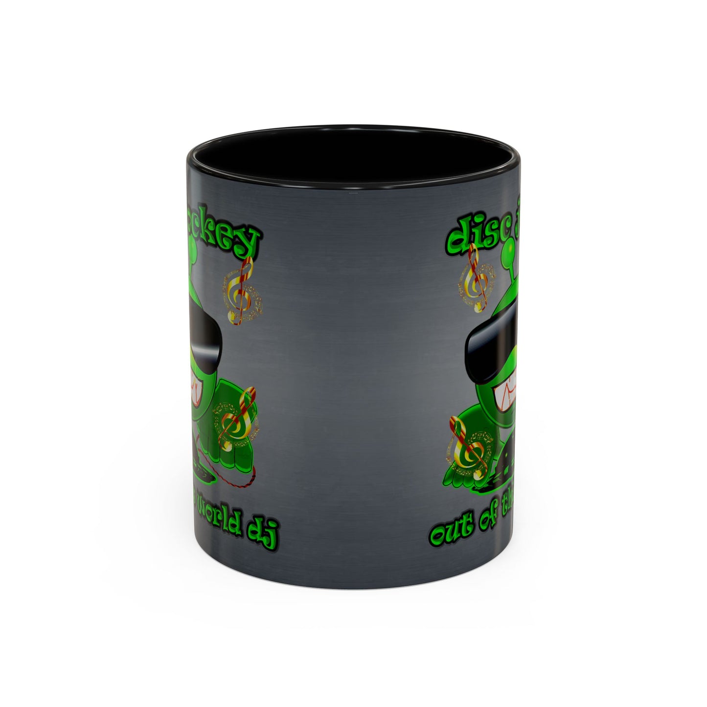 disc jockey - Accent Mug (grey-light grey)