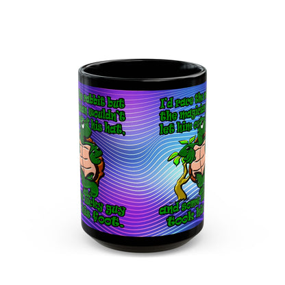 turtle race - Black Mug (purple wave)