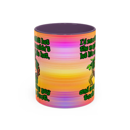 turtle race - Accent Mug (color blur)