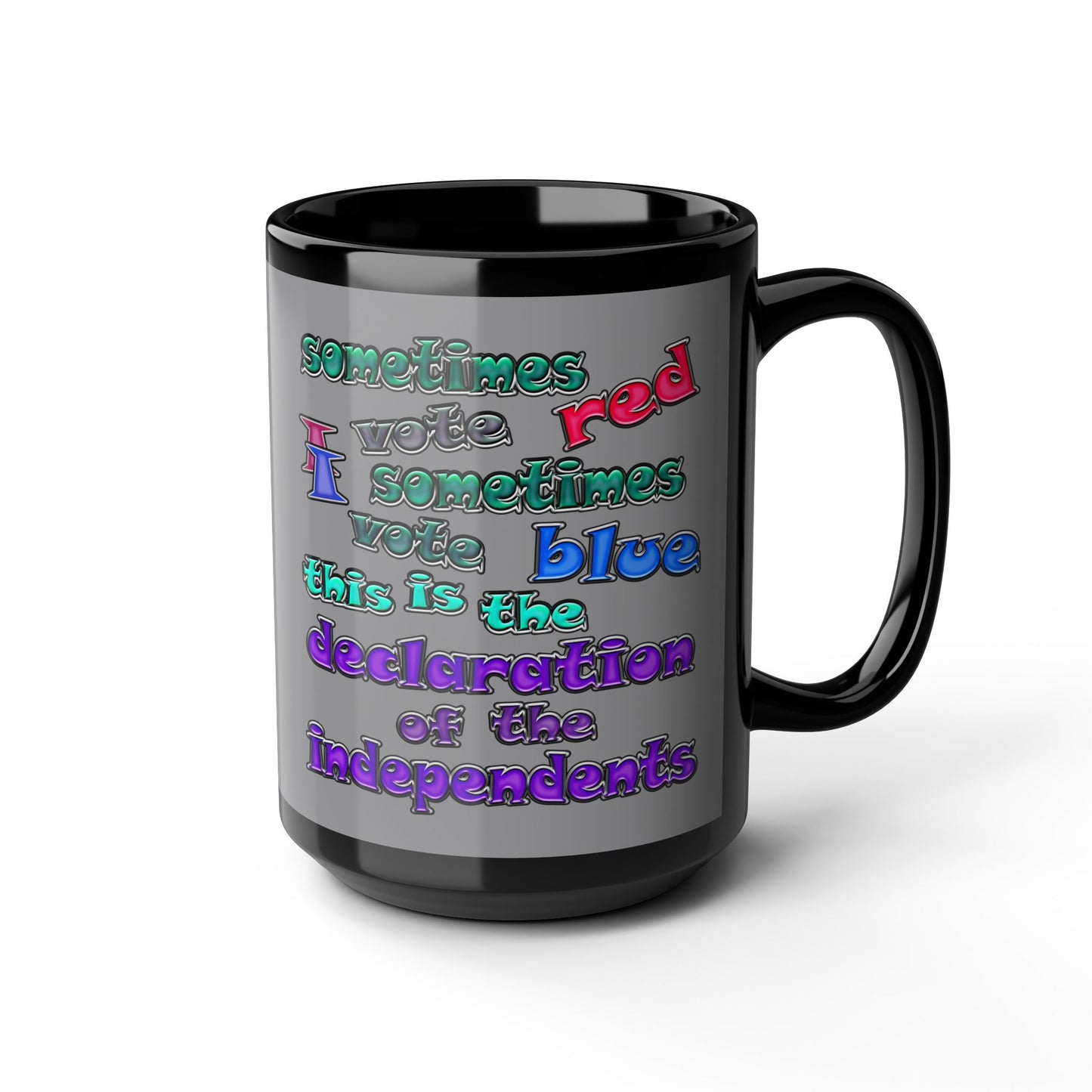 declaration of the independents - Black Mug (grey)