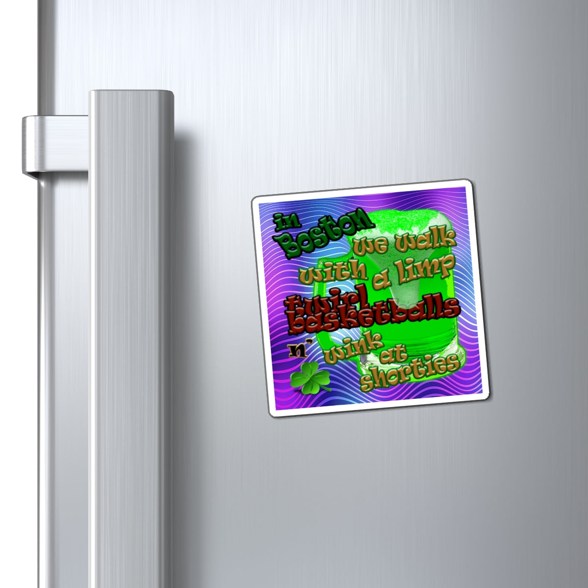 celtics logo - Magnets - (purple wave)