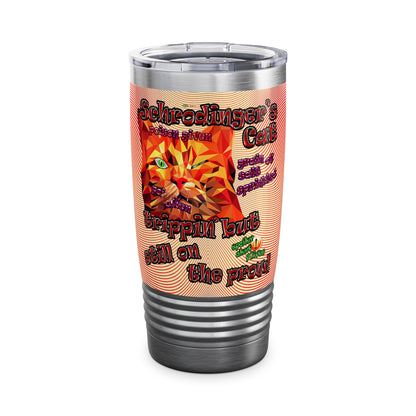 schrodinger's cat - Ringneck Tumbler, 20oz (yellow-orange wave)