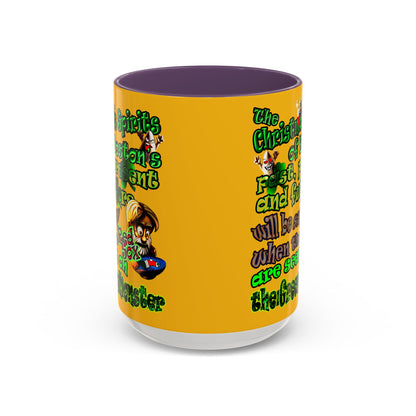 christmas spirits of boston - Accent Mug (yellow)