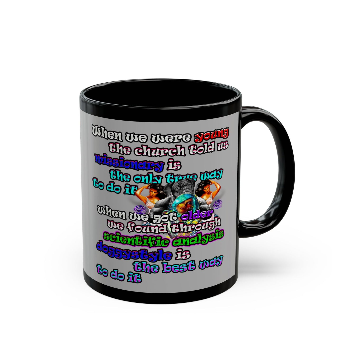 doggystyle - Black Mug (light grey)