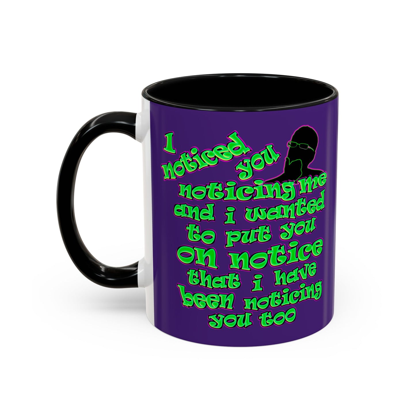 noticed you noticing - Accent Mug (purple)