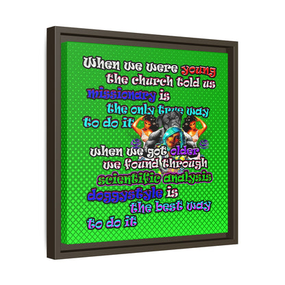doggystyle - framed canvas art (logo green)