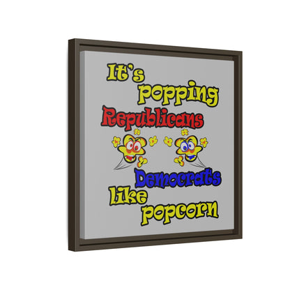popping like popcorn - framed canvas art (light grey)