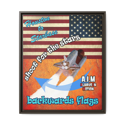 shoot for the stars - framed canvas art (burnt orange)