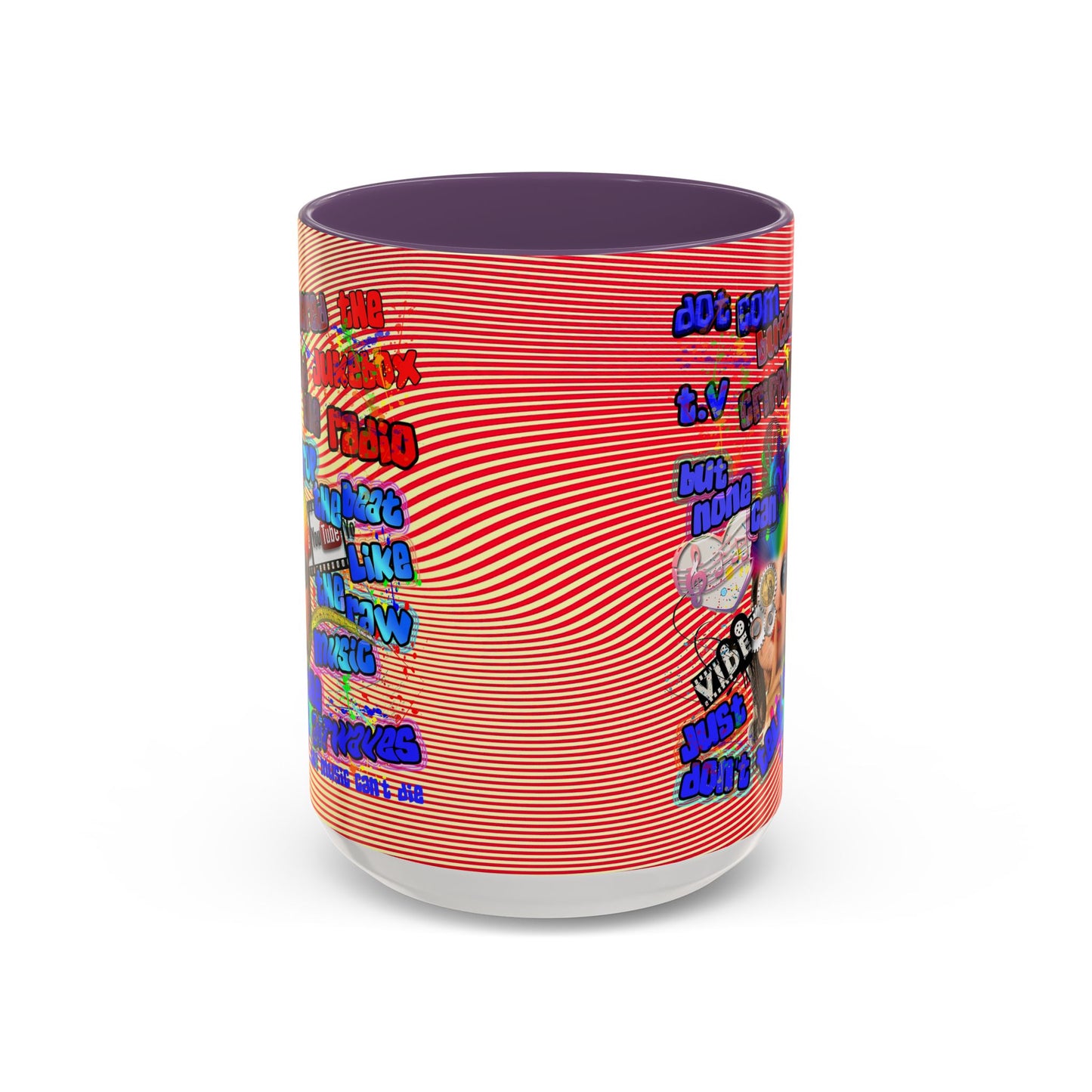 drop the beat - Accent Mug (yellow-orange wave)