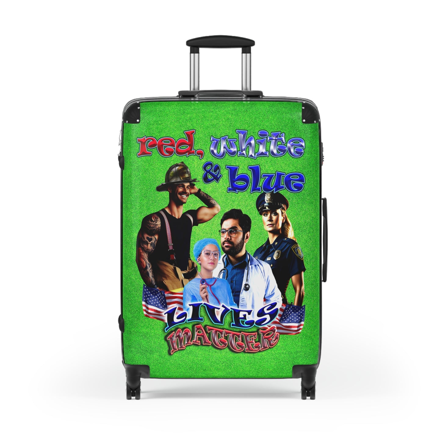 rw&b lives matter - Suitcase (green turf)