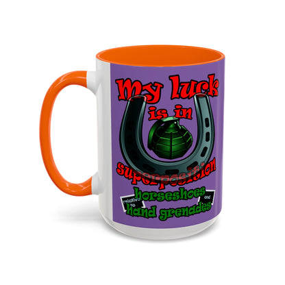 my luck - Accent Mug (light purple)