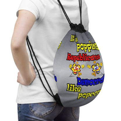 popping like popcorn - Drawstring Bag (brushed nickel)