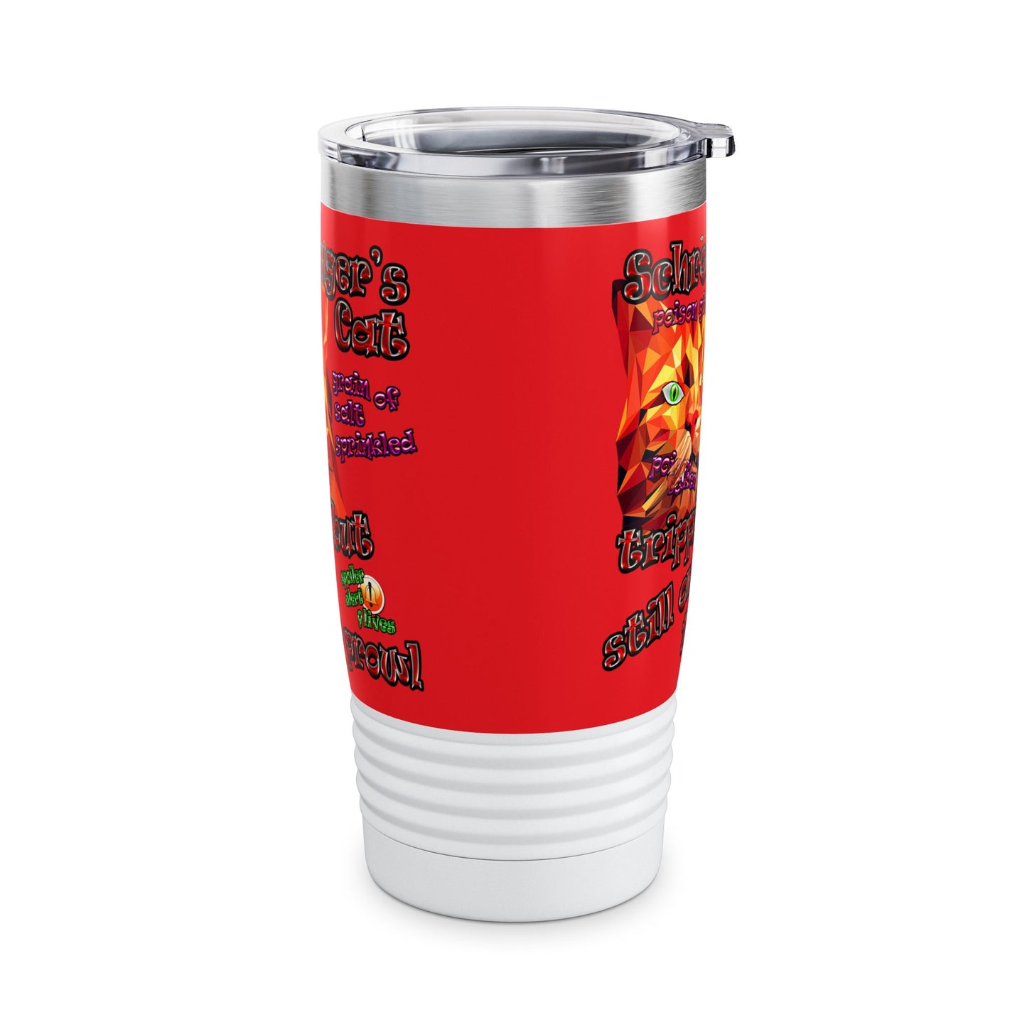 schrodinger's cat - Ringneck Tumbler, 20oz (red)