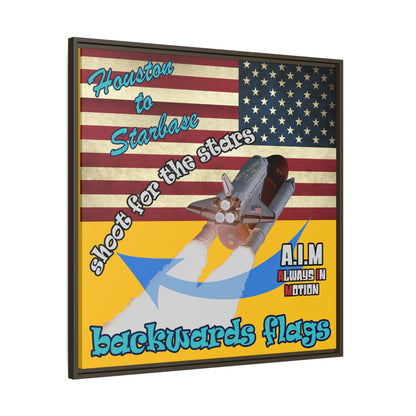 shoot for the stars - framed canvas art (yellow)