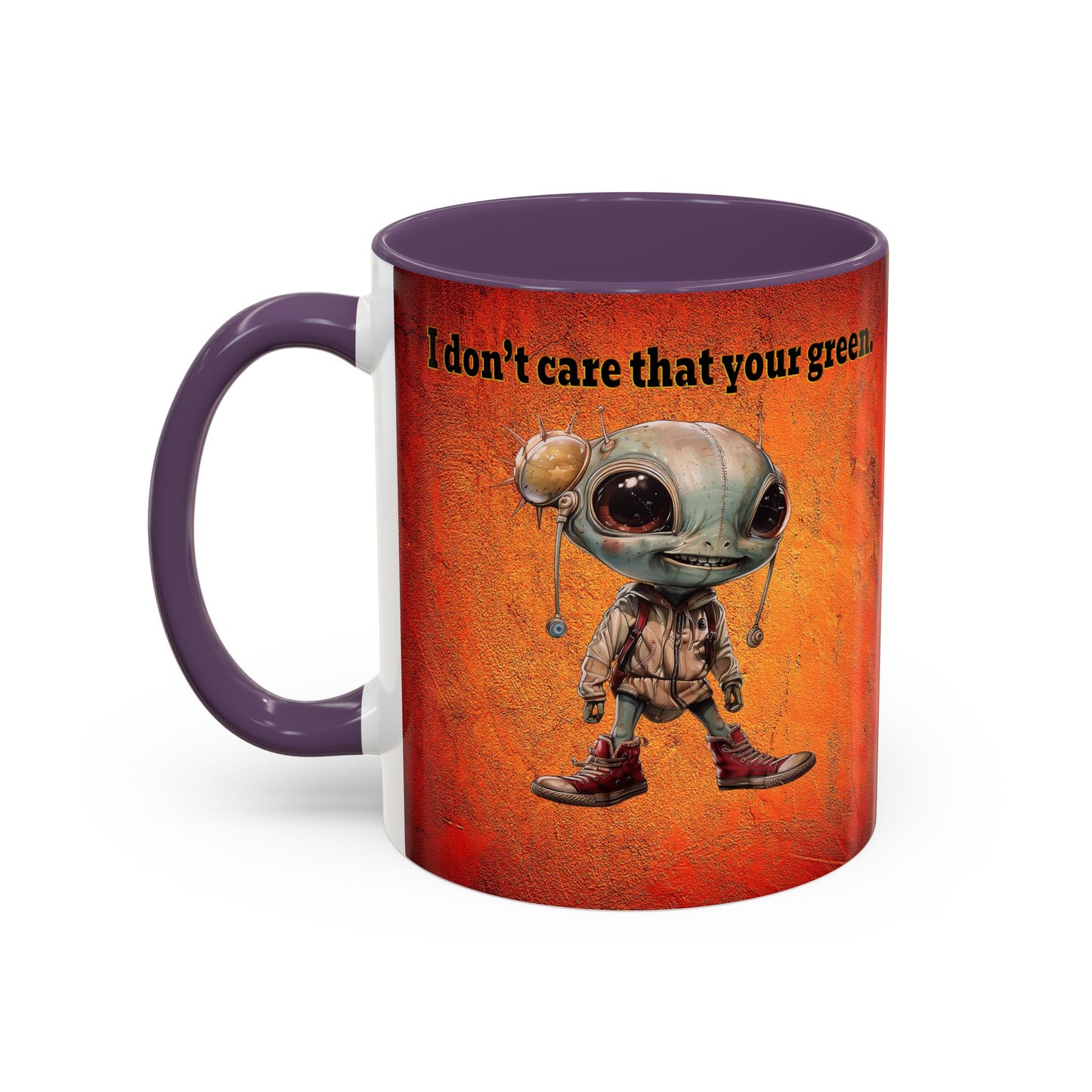 I don't care that your grey - Accent Mug (burnt orange)