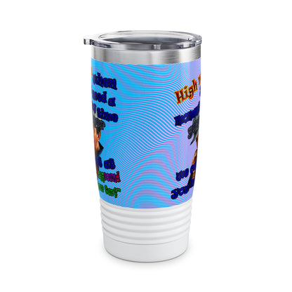 high noon - Ringneck Tumbler, 20oz (light blue-purple wave)