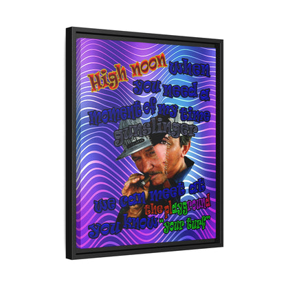 high noon - framed canvas art (purple wave)