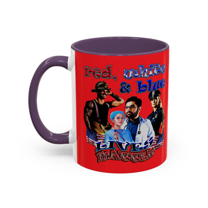 rw&b lives matter - Accent Mug (red)