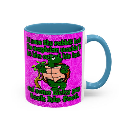 turtle race - Accent Mug (pink swirl)