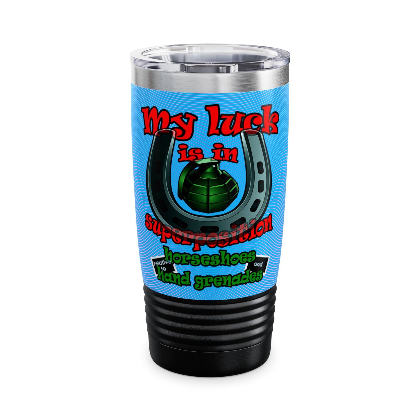 my luck - Ringneck Tumbler, 20oz (light blue-purple wave)
