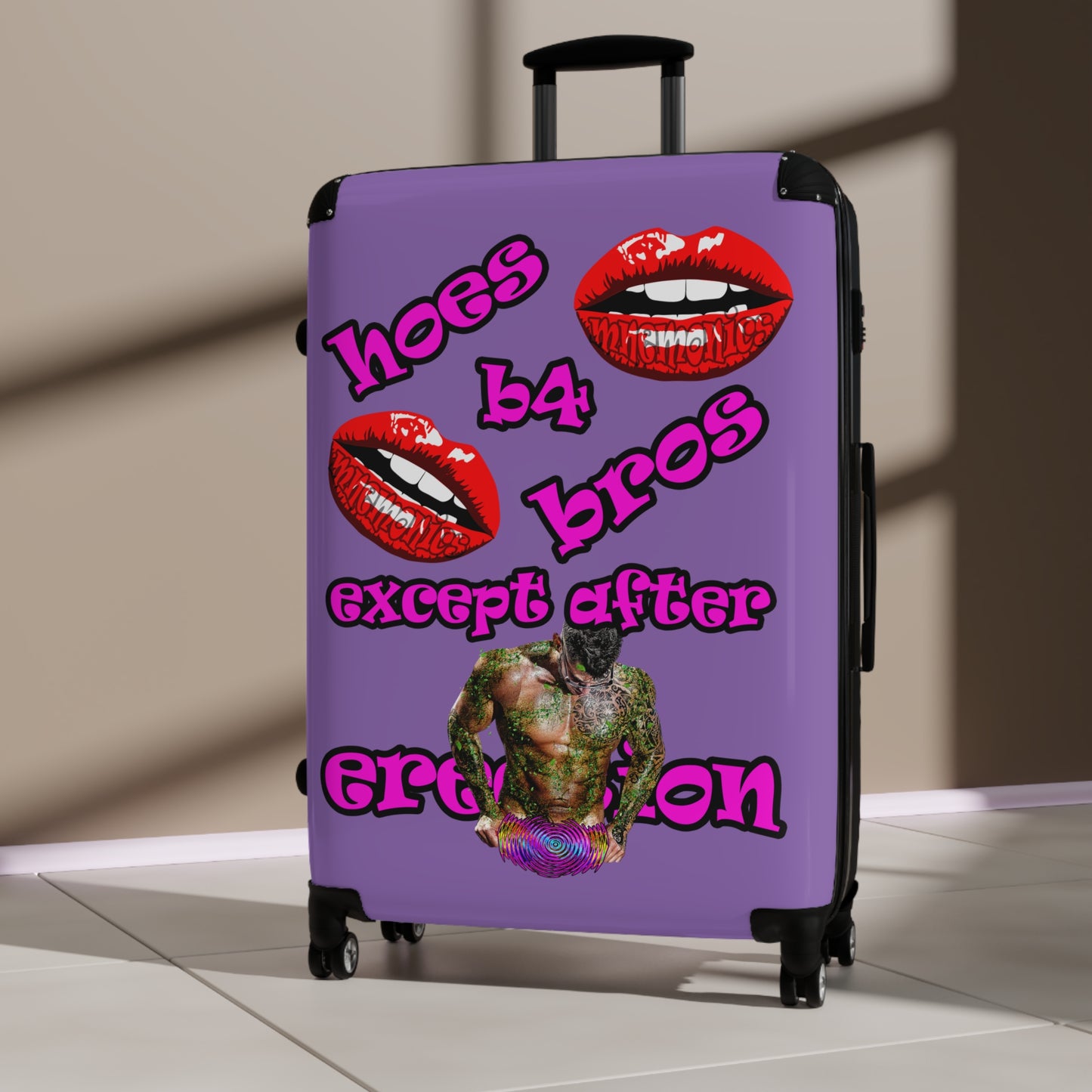 hoes b4 bros - Suitcase (light purple)