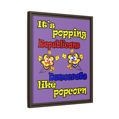 popping like popcorn - framed canvas art (light purple)