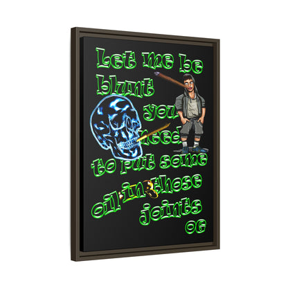 og - framed canvas art (black)