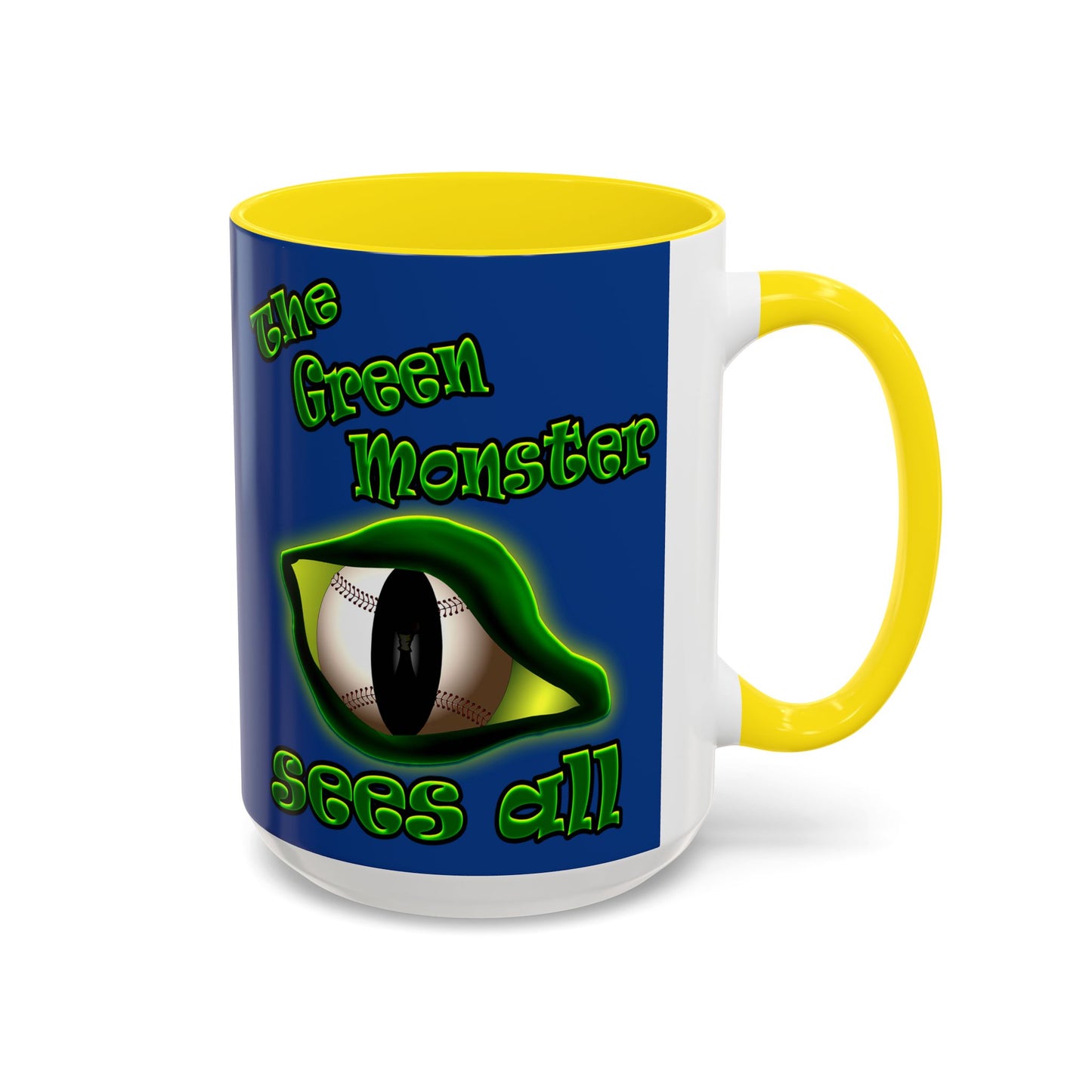 green monster - Accent Mug (dark blue)