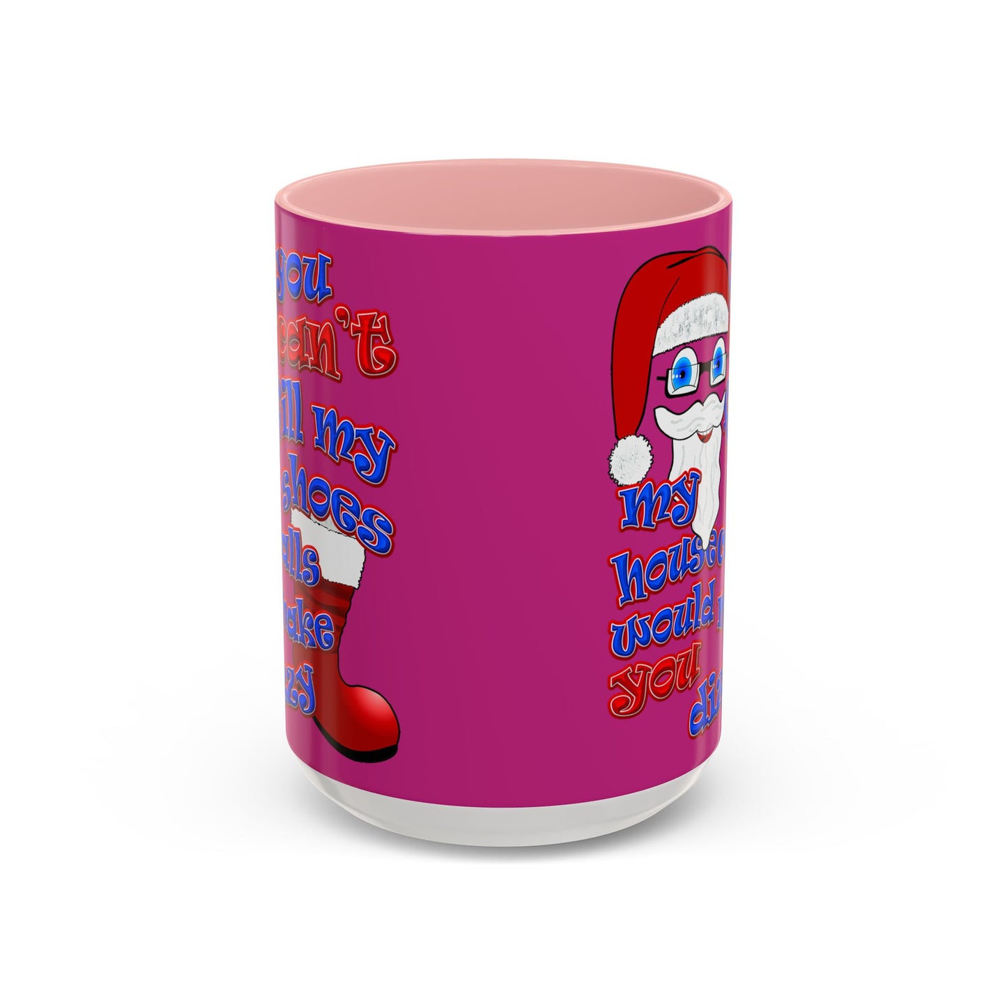 santa's shoes - Accent Mug (pink)