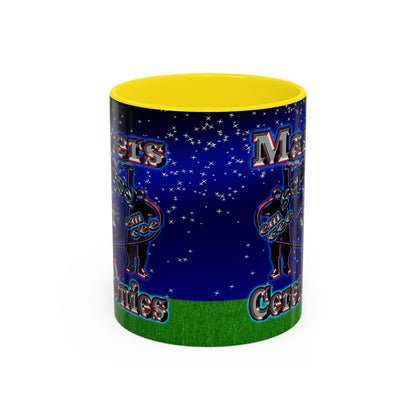 em cee squared - Accent Mug ('snoops' background)