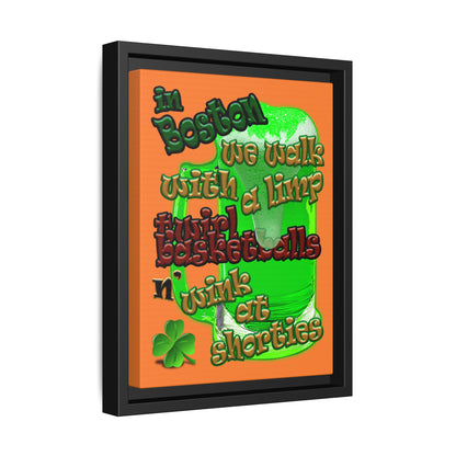 celtics logo - framed canvas art (crusta)