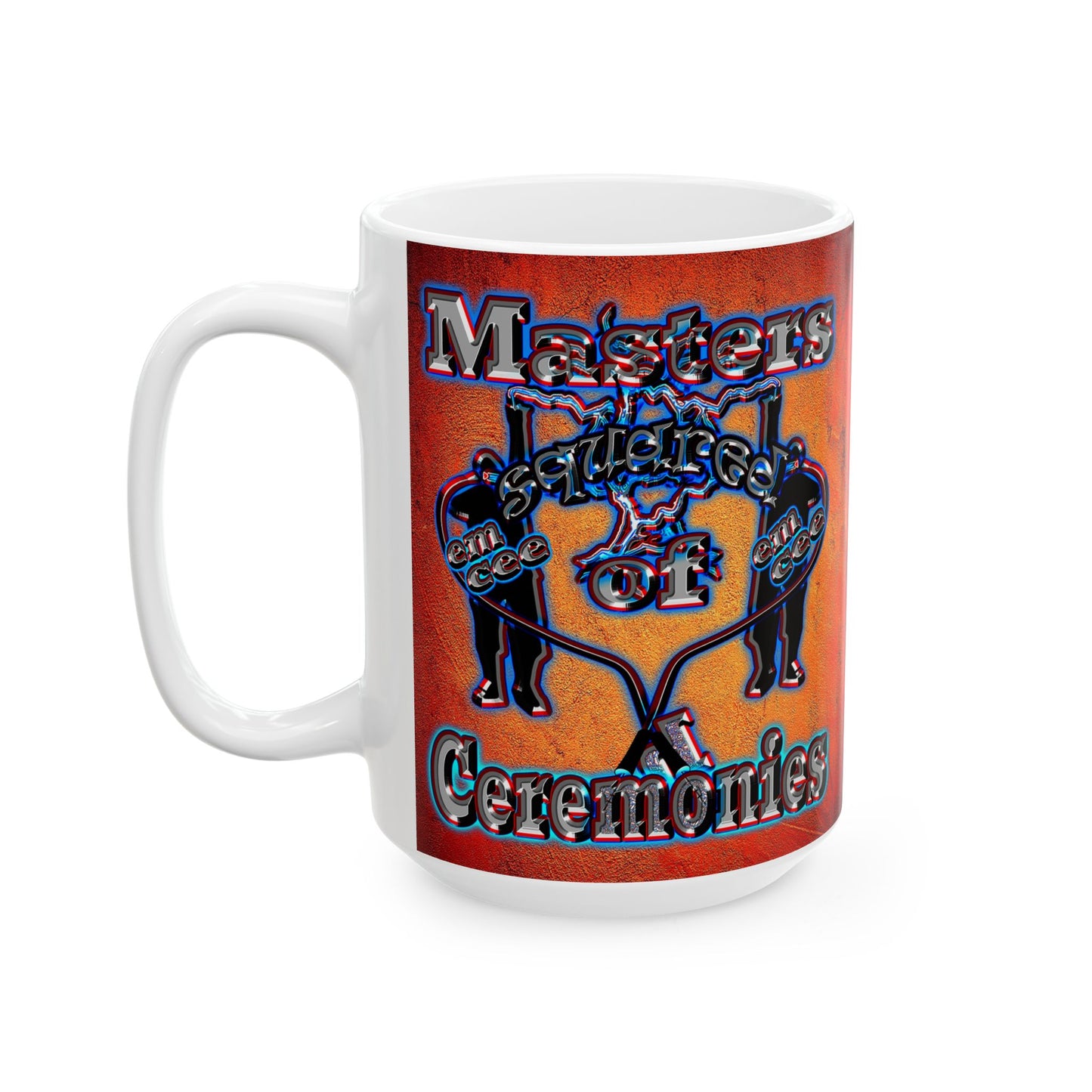 em cee squared - White Mug (burnt orange)