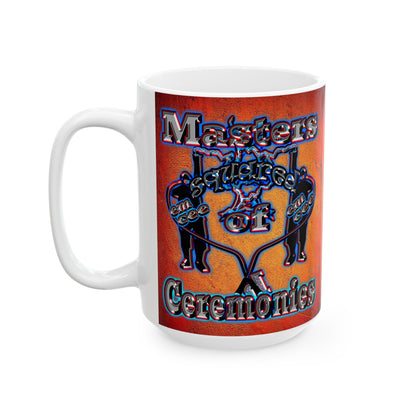 em cee squared - White Mug (burnt orange)