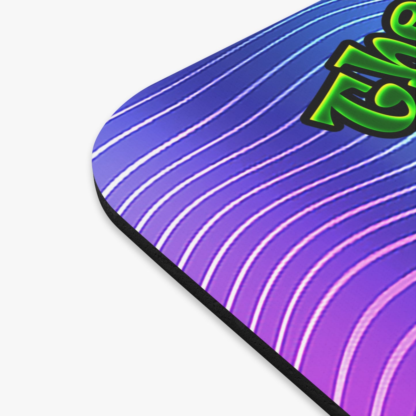 green monster - Mouse Pad (Rectangle) (purple wave)