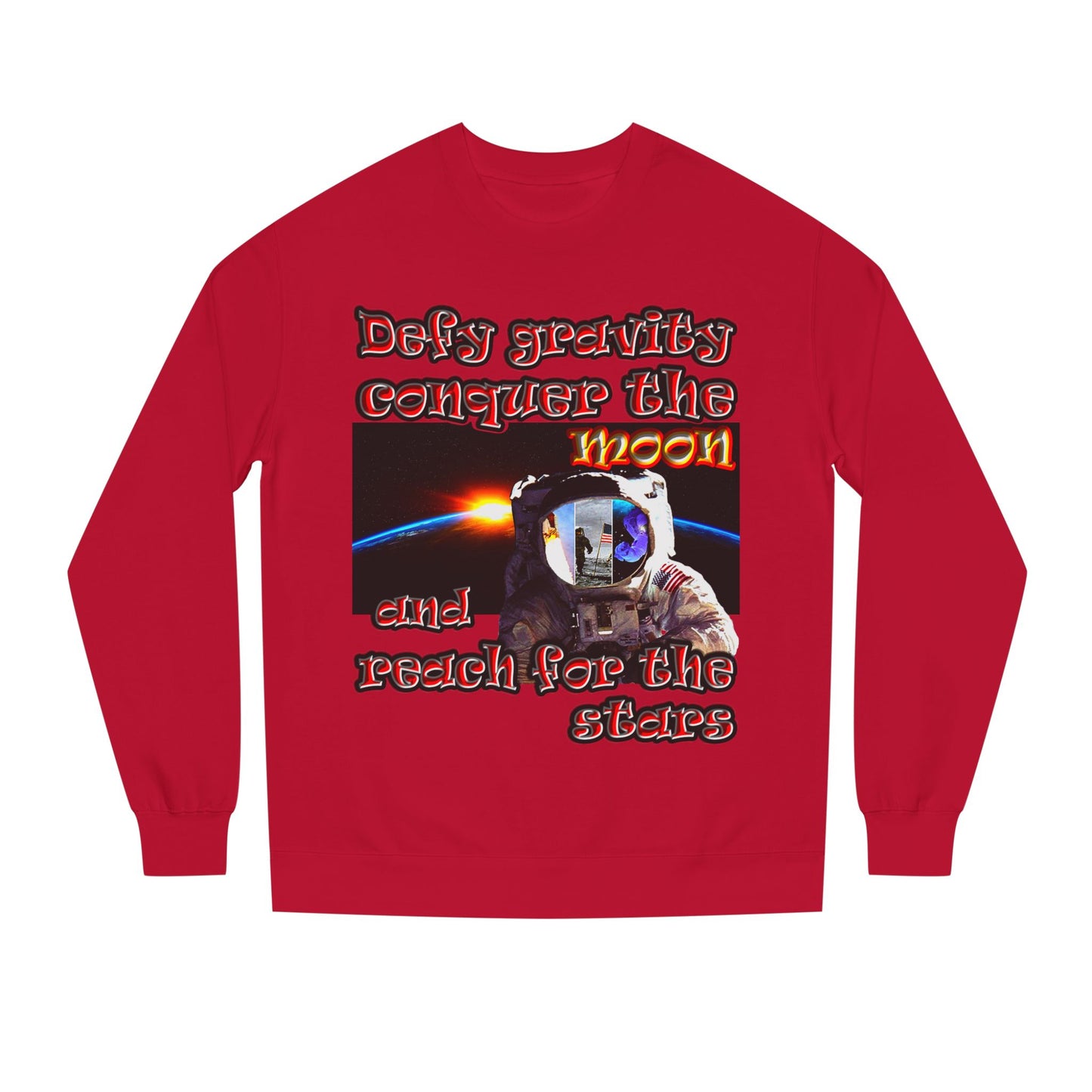 defy conquer reach - Unisex Crew Neck Sweatshirt