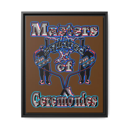 em cee squared - framed canvas art (brown)
