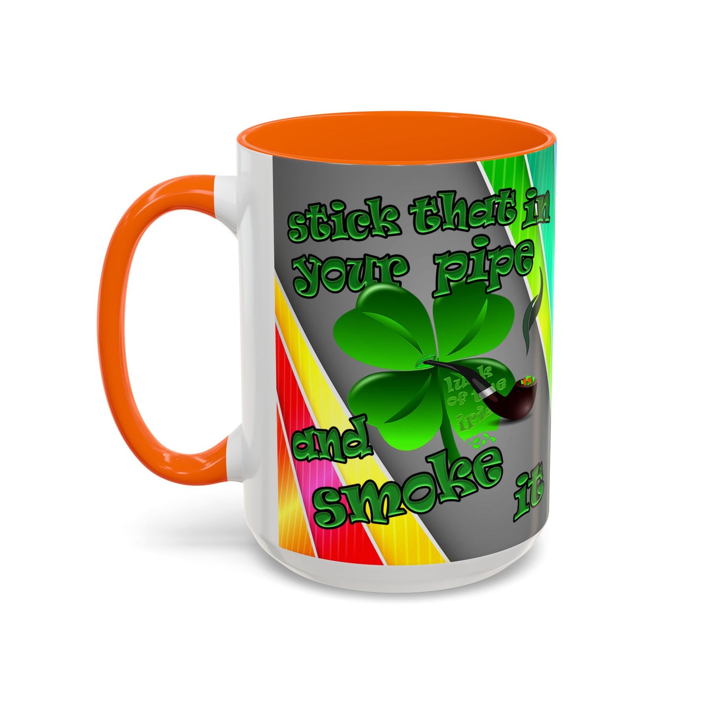 celtics logo - Accent Mug (rainbow split)