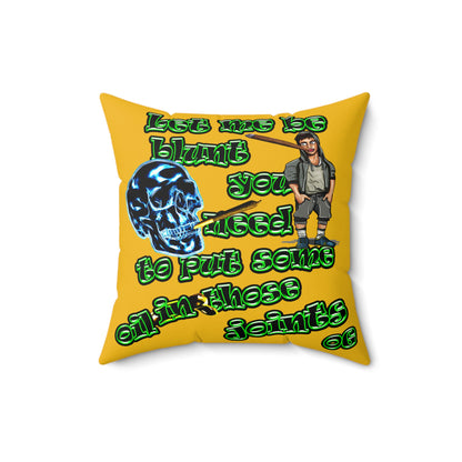 og - Faux Suede Square Pillow - (yellow)