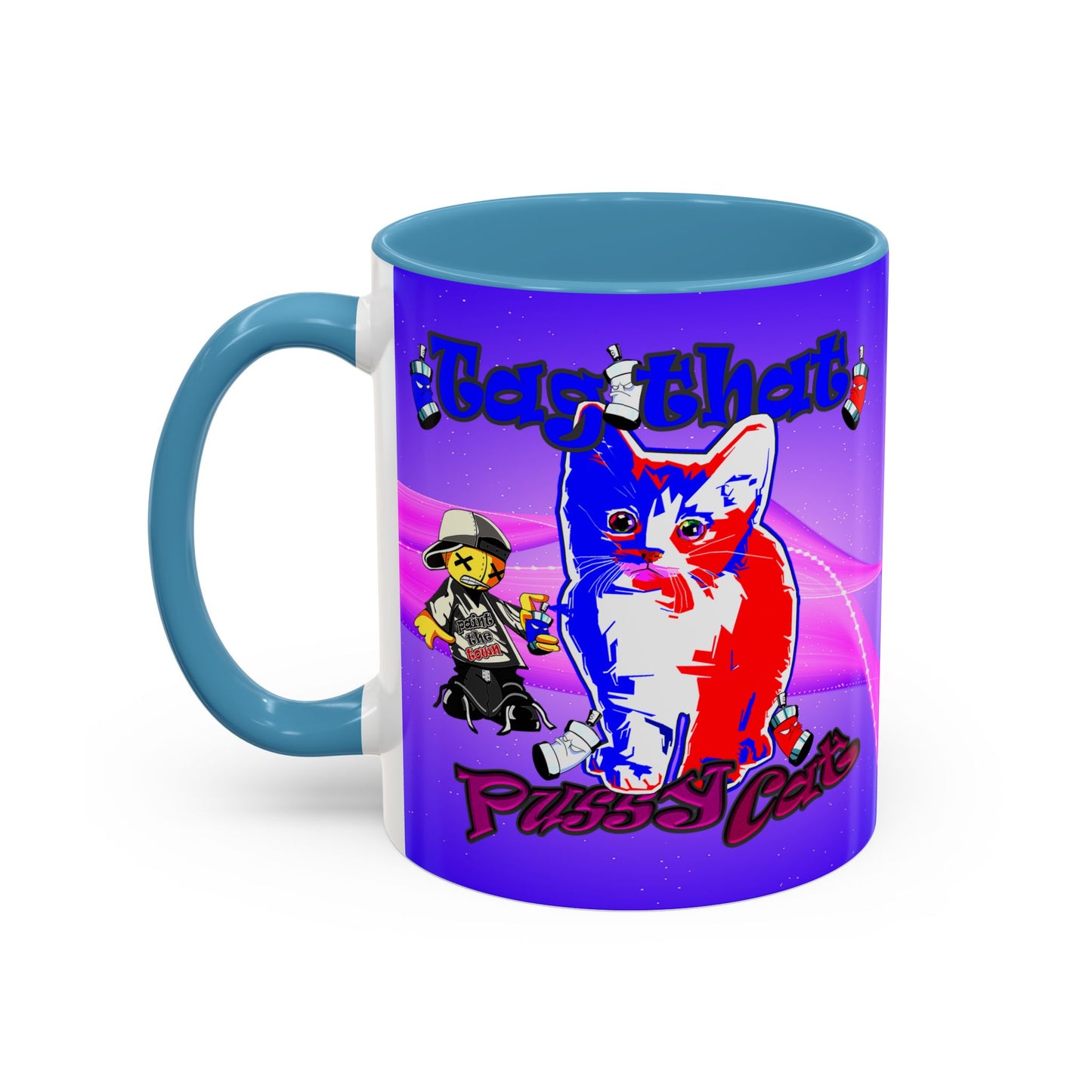 tag that - Accent Mug (purple-pink wave)