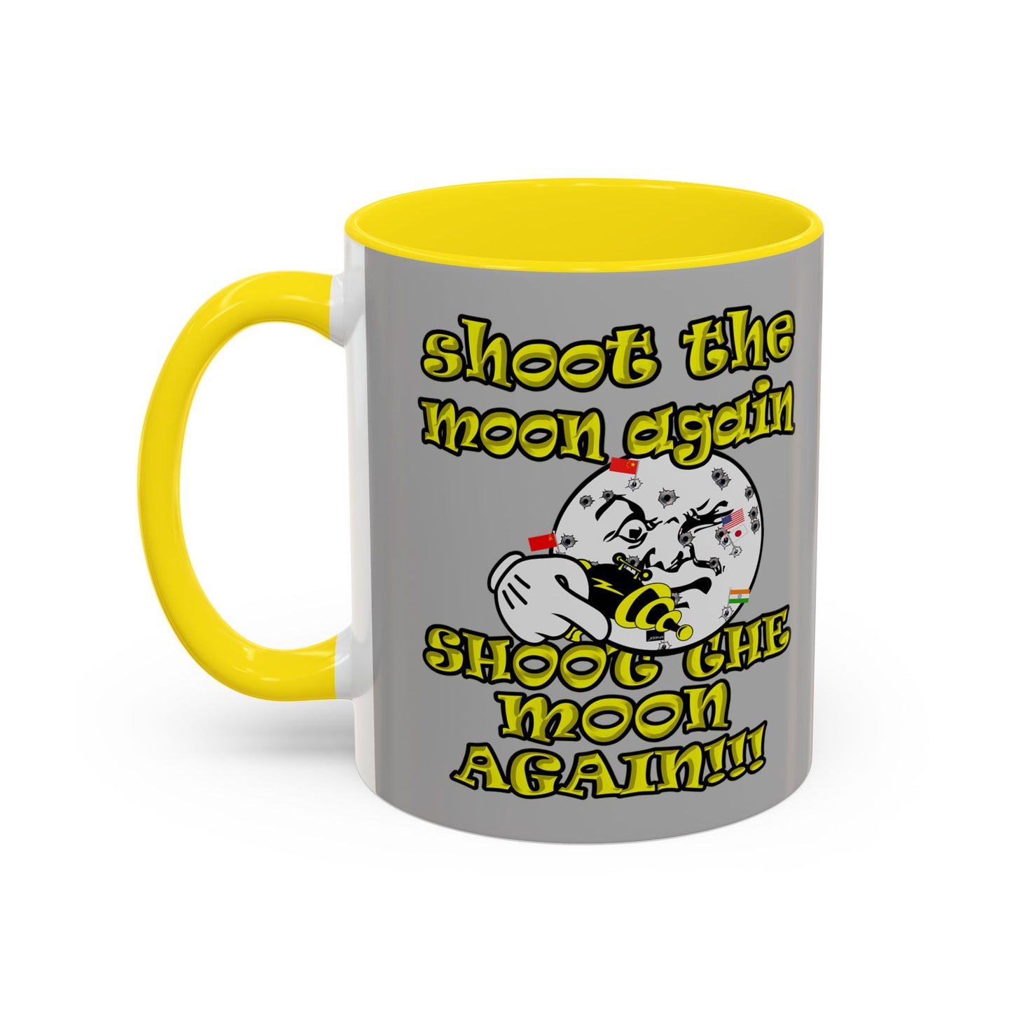 shoot the moon again - Accent Mug (light grey)