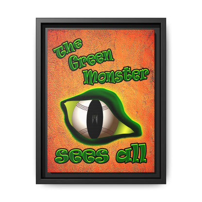 green monster - framed canvas art (burnt orange)