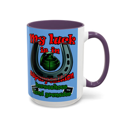 my luck - Accent Mug (light blue)