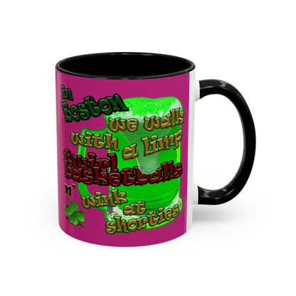 celtics logo - Accent Mug (pink)