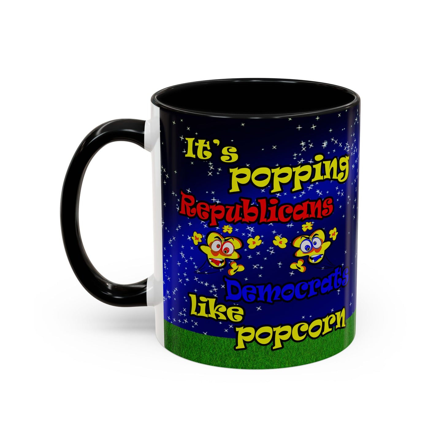 popping like popcorn - Accent Mug ('snoops' background)