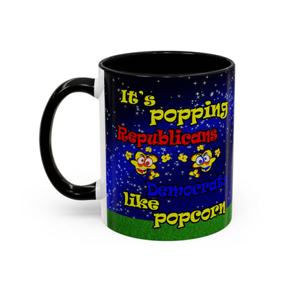 popping like popcorn - Accent Mug ('snoops' background)