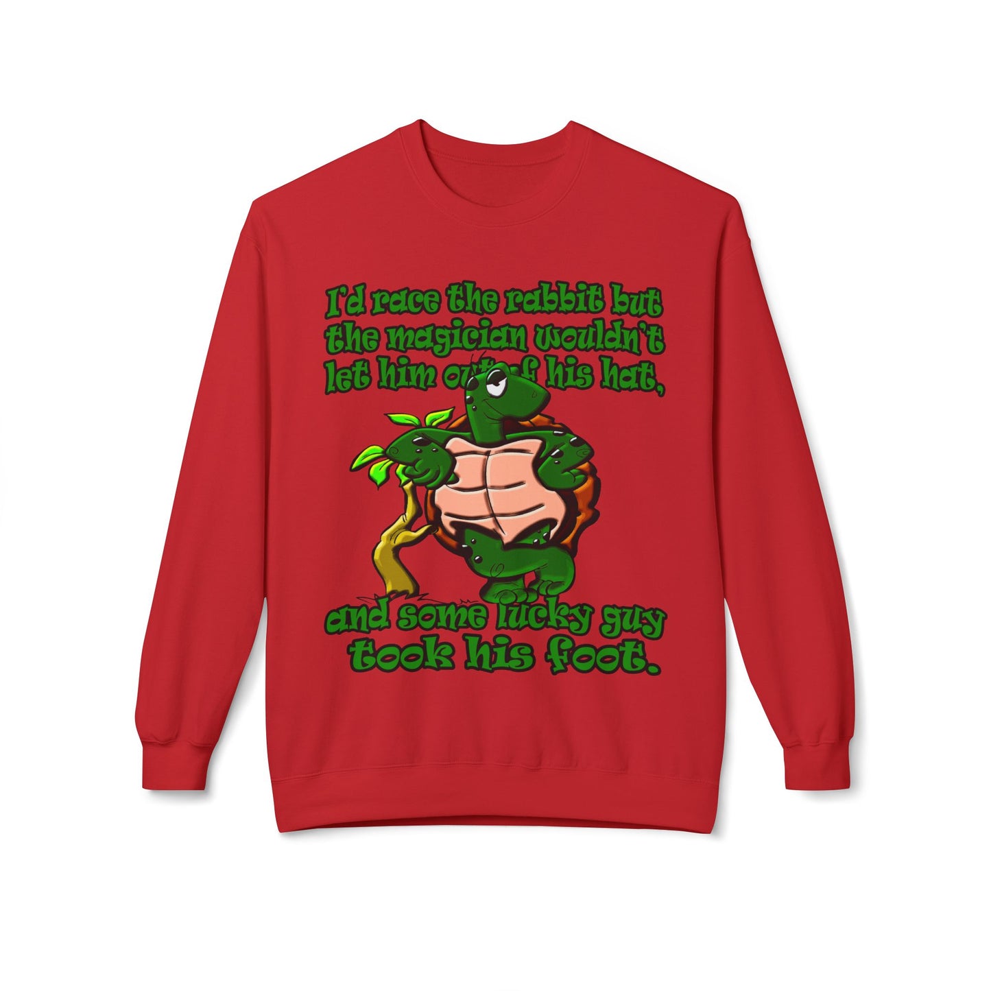 turtle race - Unisex Midweight Softstyle Fleece Crewneck Sweatshirt