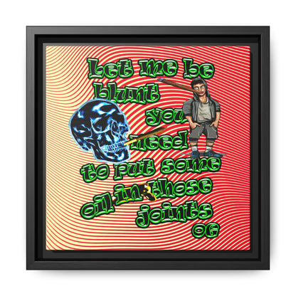 og - framed canvas art (yellow-orange wave)