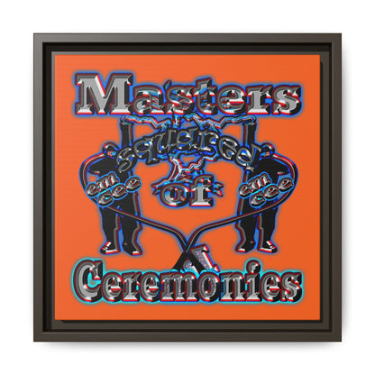 em cee squared - framed canvas art (orange)