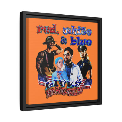 rw&b lives matter - framed canvas art (crusta)